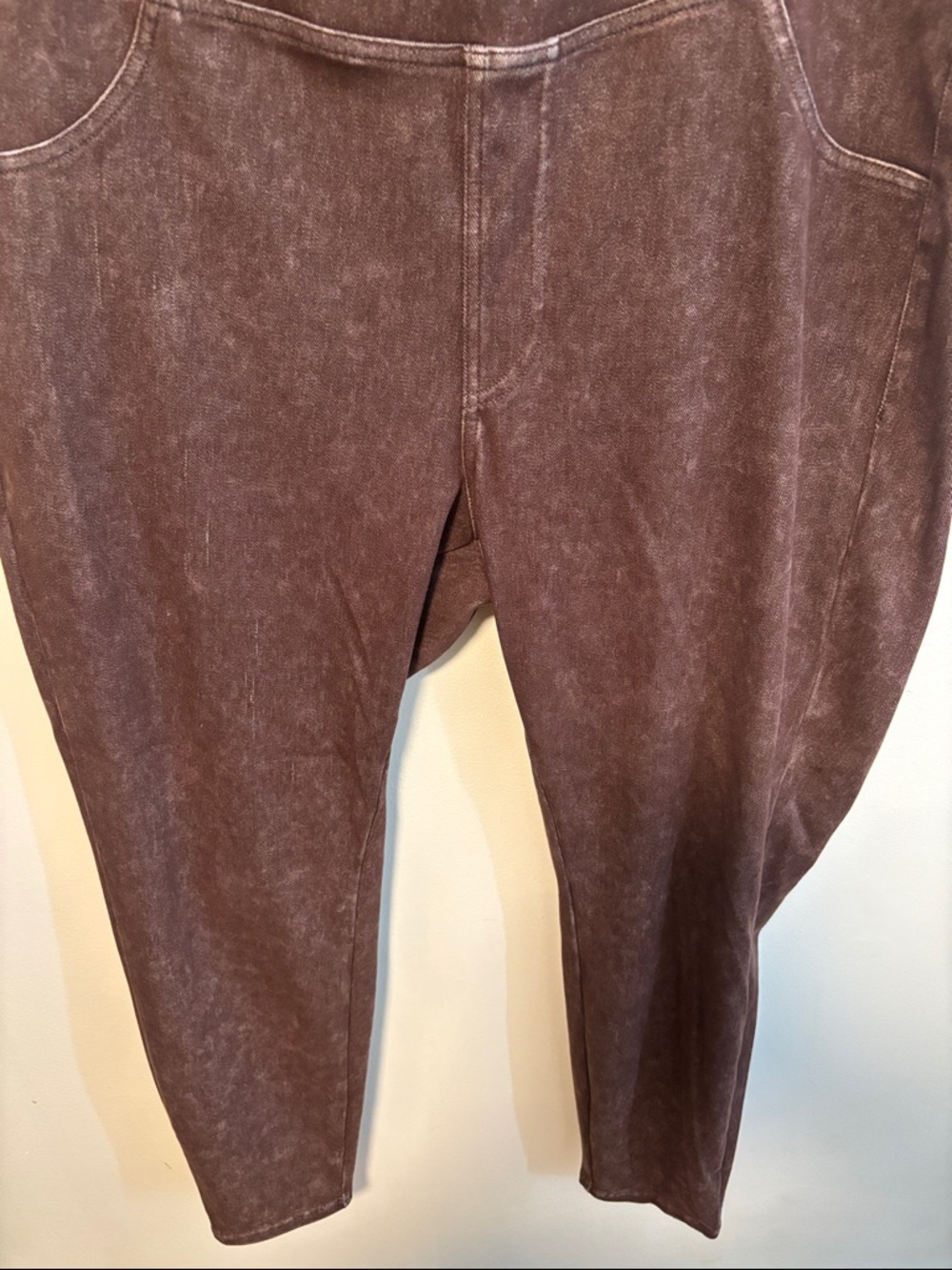 Women’s Brown Pull-On Stretch Jeggings - Picture 3 of 8